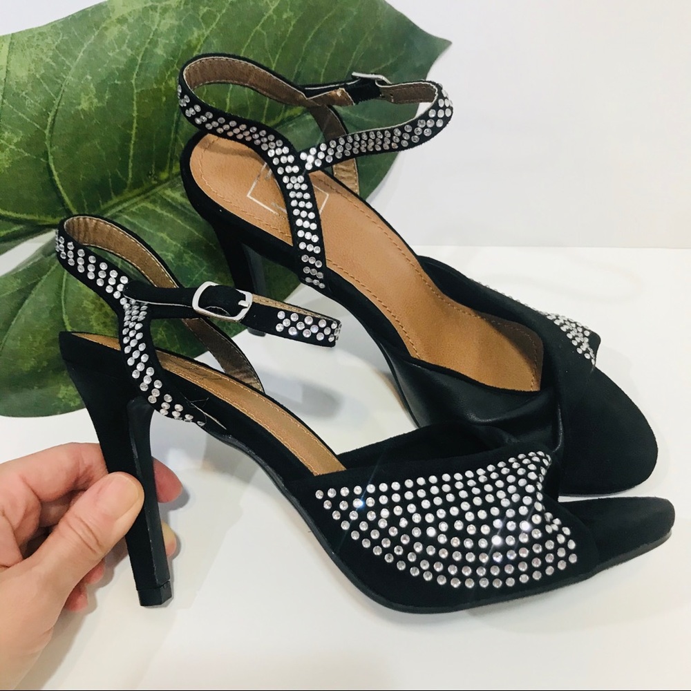 New🌿Ll-Stoney Black Peep Toe Heel Sandal